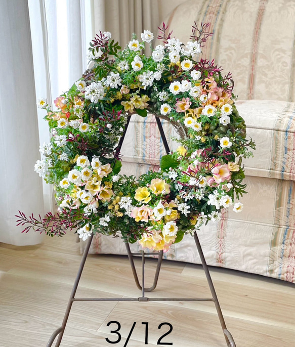 プリムラとハゴロモジャスミンの寄せ植えWreath *:・ﾟ✧幸せのWreath