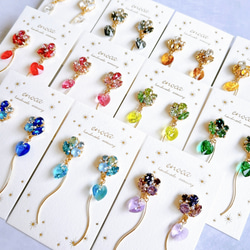 10色から選べる推しカラー ビジューのミニピアス ピアス（フック