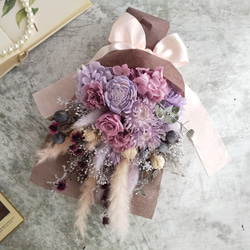 Swag bouquet ＜sirosumire＞＊スワッグ＊春＊ブーケ＊スプリング＊壁掛け＊プリザーブドフラワー＊お花 1枚目の画像