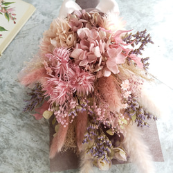 Swag bouquet ＜usuzakura＞＊スワッグ＊春＊ブーケ＊スプリング＊壁掛け＊プリザーブドフラワー＊お花＊ 3枚目の画像