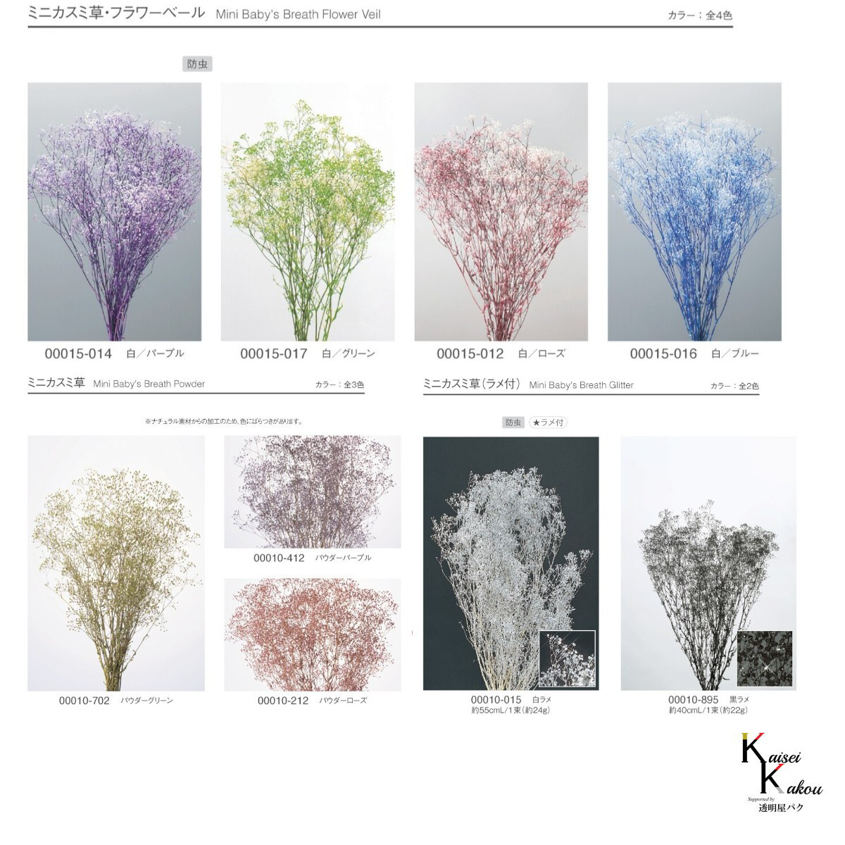 大地農園！プリザーブドフラワー「福袋　5000円　千日紅・アジサイ・カスミ草」送料無料　花材　ミニカスミ草　紫陽花