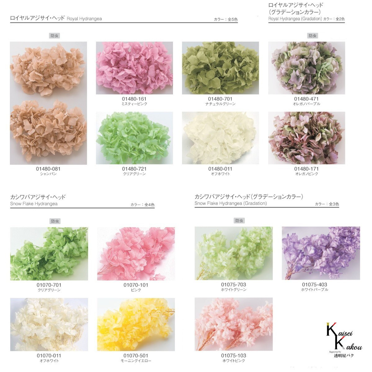大地農園！プリザーブドフラワー「福袋　5000円　千日紅・アジサイ・カスミ草」送料無料　花材　ミニカスミ草　紫陽花