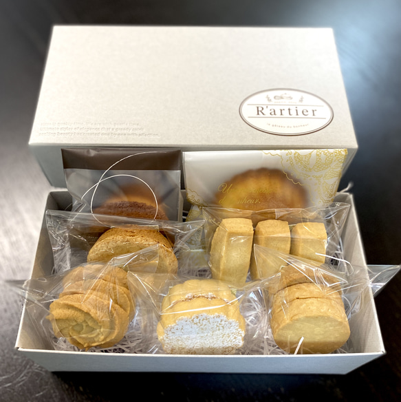 グレイスタイリッシュギフトBOX 発酵バターの焼き菓子アソート　プレゼント　ギフト　お中元  クッキー 1枚目の画像