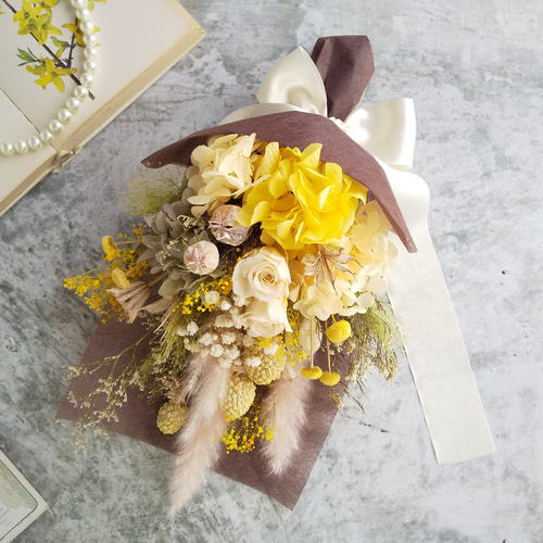 プリザーブドフラワー スワッグ ブーケ28㎝