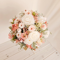 ウェディングブーケ（ブートニア付き）B-166 ブーケ himejyon 通販