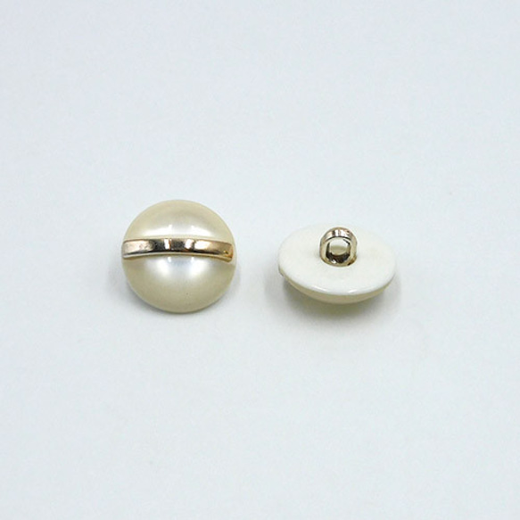 シャンクボタン 17.5mm【 Gold Bar /Pearl White 】4個 4枚目の画像