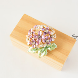 『可憐な紫陽花のブローチ』あじさい アジサイ 8枚目の画像