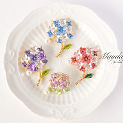 『可憐な紫陽花のブローチ』あじさい アジサイ 11枚目の画像