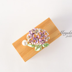 『可憐な紫陽花のブローチ』あじさい アジサイ 7枚目の画像