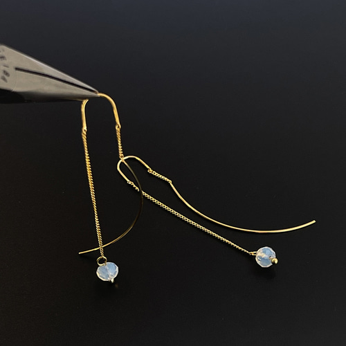 6個入り/3ペア】長さ約63mm オパールストーン付き アメリカン