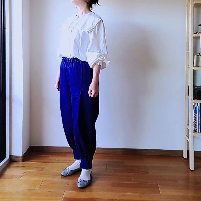 裾カフスパンツ//チノパン/ウエストゴム