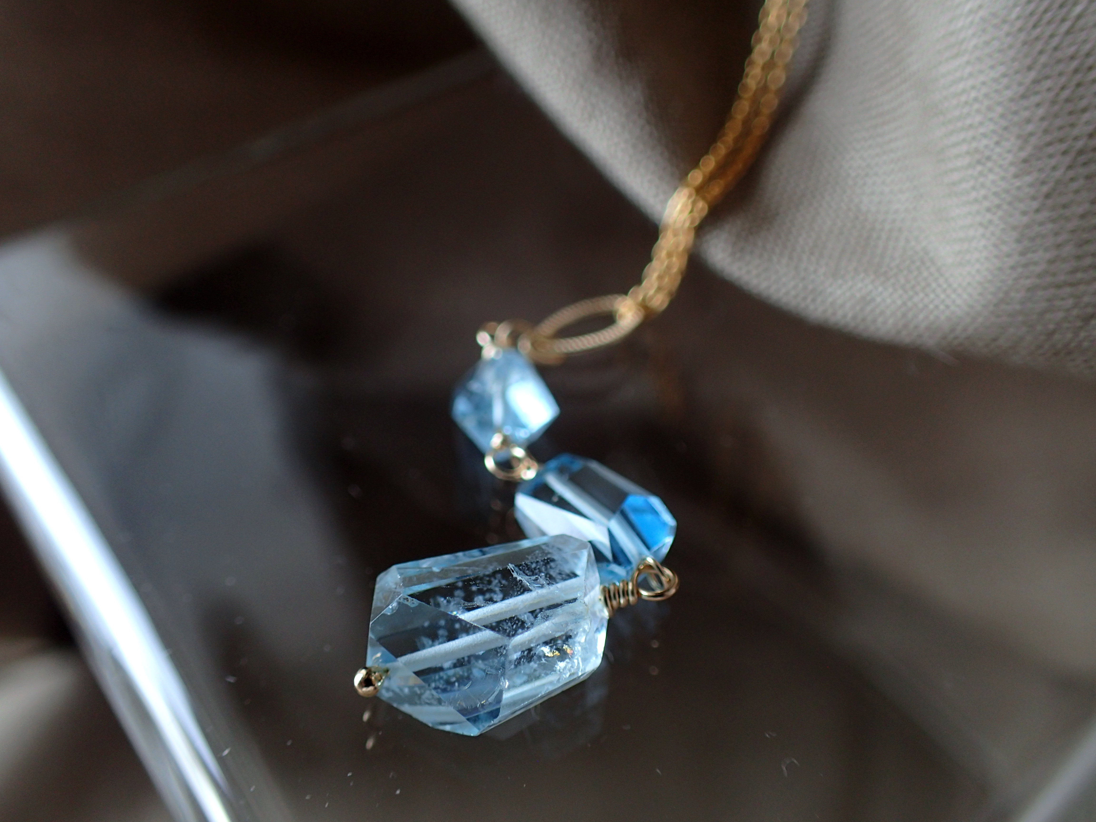 14kgf＊アクアマリン　ネックレス