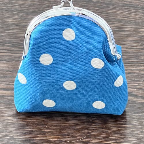 キャスキッドソン 水玉 青 コットンダック その他ファッション雑貨  