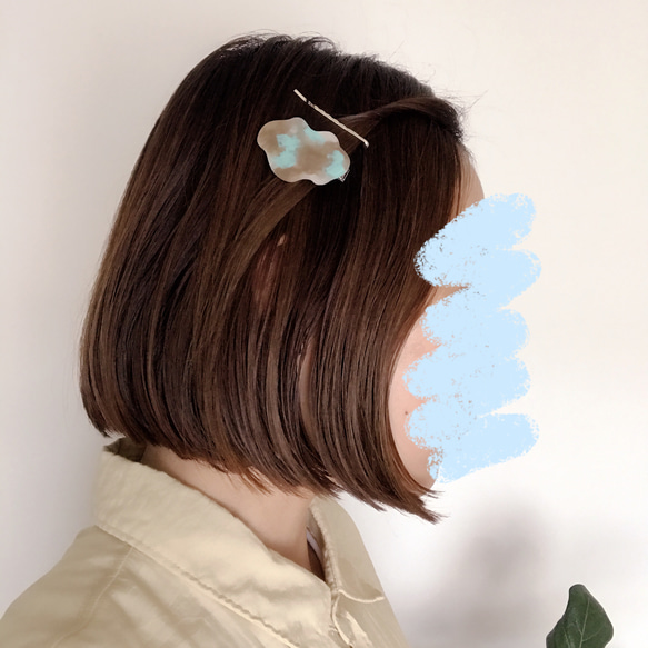 mokumokuカラフルヘアクリップ 6枚目の画像