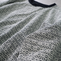 Sashiko 梭織圓形運動衫/亞麻圖案布料/三河棉 第7張的照片