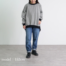 Sashiko 梭織圓形運動衫/亞麻圖案布料/三河棉 第8張的照片