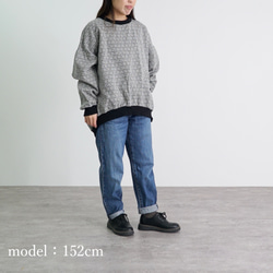 Sashiko 梭織圓形運動衫/亞麻圖案布料/三河棉 第9張的照片