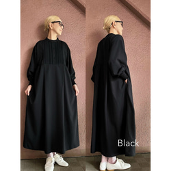 RATA❤️兩種顏色可選❤️一件式設計❤️優雅休閒的成人連身裙❤️褶襉和蓬鬆袖子❤️適合日常穿著和特殊場合❤️ 第3張的照片