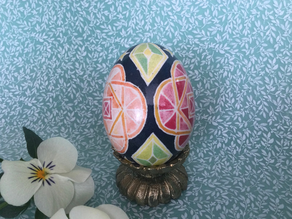 イースターエッグ(PYSANKY)  本物の卵です(๑˃̵ᴗ˂̵) 6枚目の画像