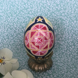 イースターエッグ(PYSANKY)  本物の卵です(๑˃̵ᴗ˂̵) 2枚目の画像