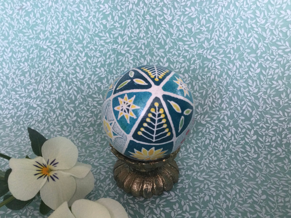 イースターエッグ(PYSANKY)  本物の卵です(๑˃̵ᴗ˂̵) 8枚目の画像