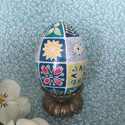 イースターエッグ(PYSANKY)  本物の卵です(๑˃̵ᴗ˂̵) 3枚目の画像