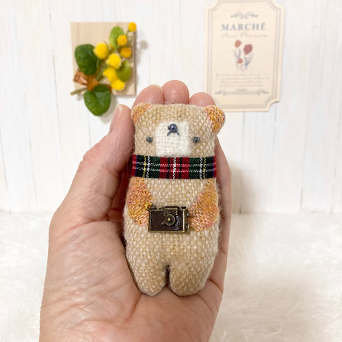 ミムラトモミ クマさん ダーニング 刺繍 キーホルダーキット フェア