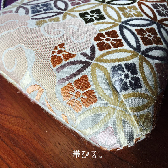 ＊Handbag ✳︎ハンドバッグ✳︎能衣唐織袋帯✳︎パーティ✳︎角丸タイプ✳︎上品✳︎ 7枚目の画像