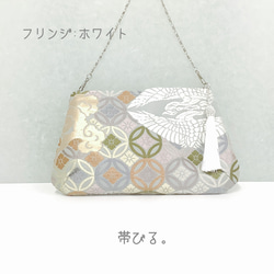 ＊Handbag ✳︎ハンドバッグ✳︎能衣唐織袋帯✳︎パーティ✳︎角丸タイプ✳︎上品✳︎ 4枚目の画像
