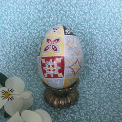 イースターエッグ(PYSANKY)  本物の卵です(๑˃̵ᴗ˂̵) 5枚目の画像