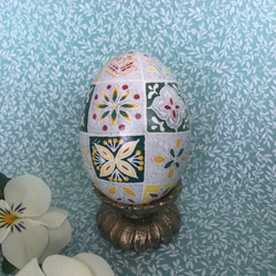 イースターエッグ(PYSANKY)  本物の卵です(๑˃̵ᴗ˂̵) 1枚目の画像