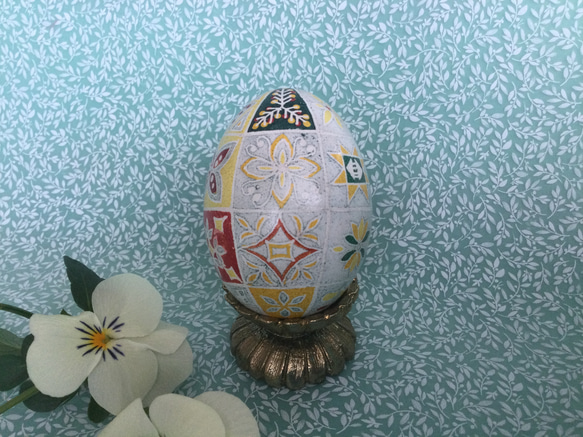 イースターエッグ(PYSANKY)  本物の卵です(๑˃̵ᴗ˂̵) 4枚目の画像