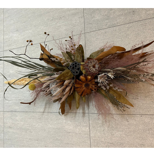 dry-flower-bouquet-swag-red-