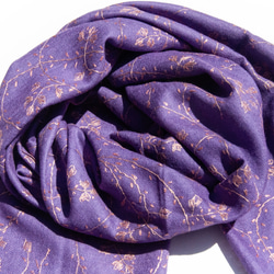 カシミア カシミア/カシミア スカーフ/ピュア ウール スカーフ ショール/リング ベルベット ショール 刺繍入り フラワー メ 1枚目の画像