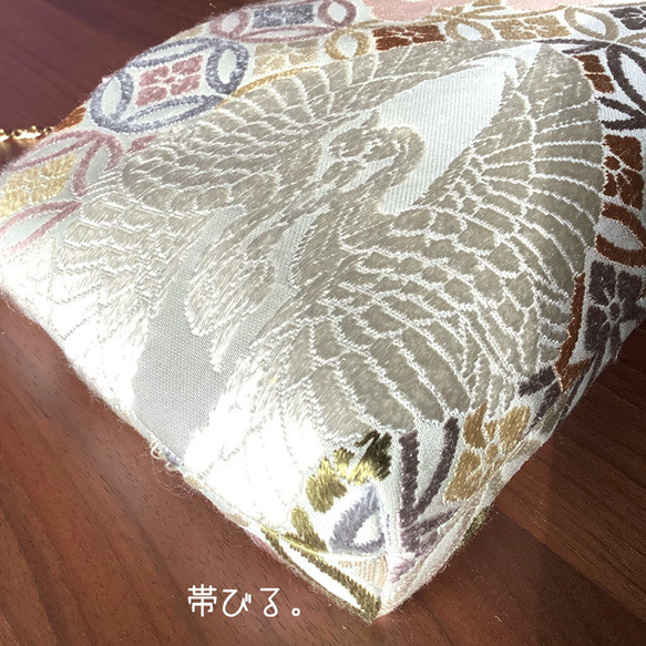 ＊Handbag ✳︎ハンドバッグ✳︎西陣✳︎能衣双鶴七宝文✳︎気品✳︎ 4枚目の画像