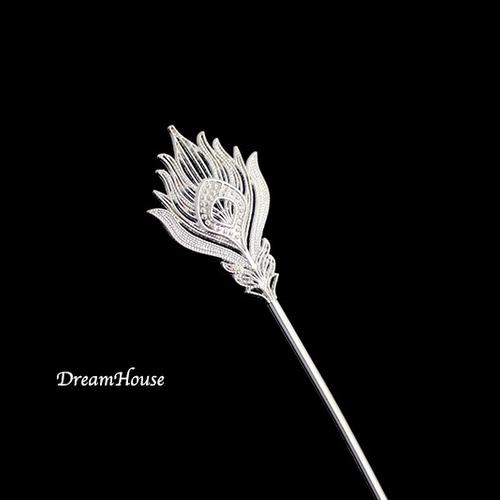 鳳羽のかんざし（銀色）＊簪＊着物和装 かんざし dreamhouse