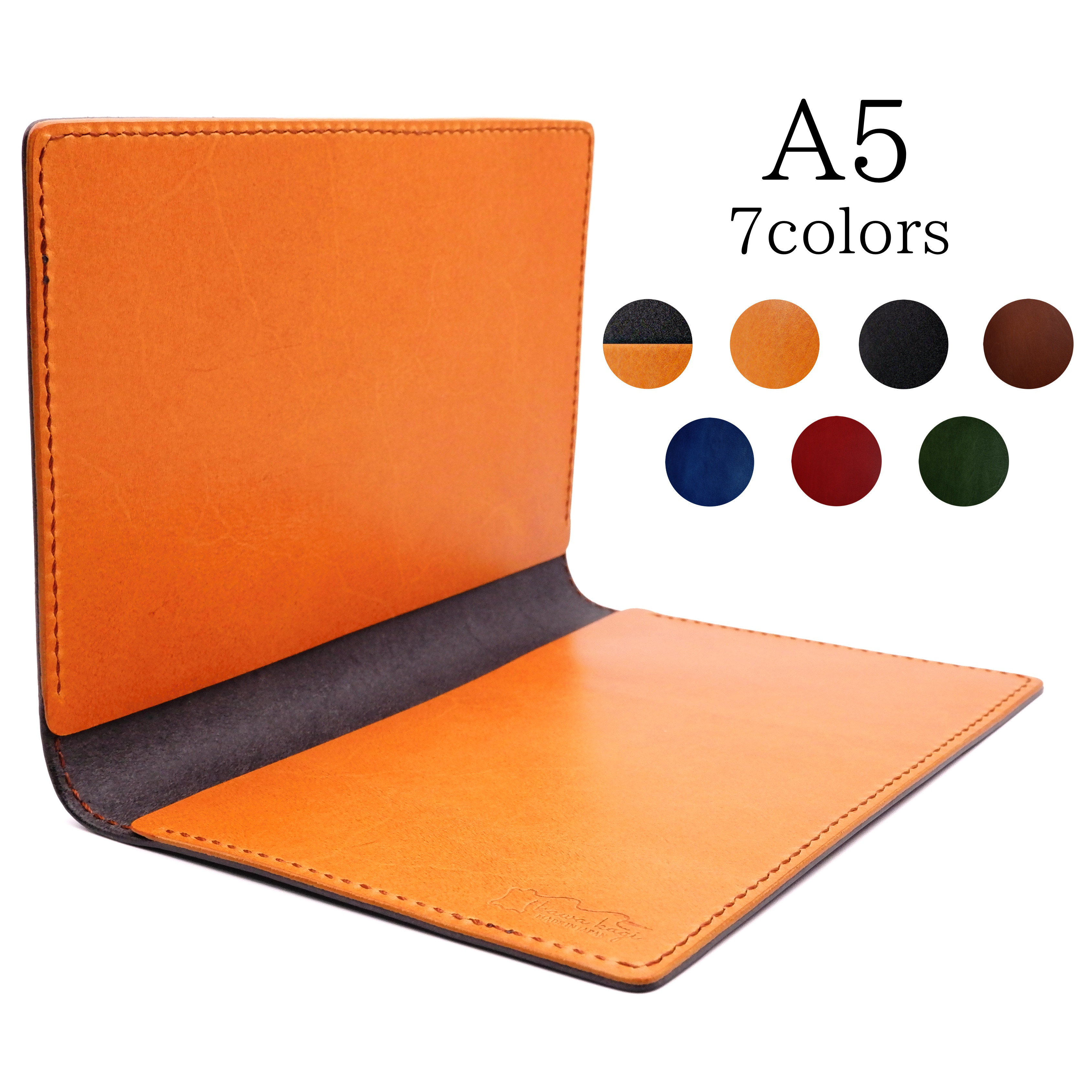 ご確認用　A5サイズ　手帳カバー　牛ヌメ革キャメル　ルビーピンク　本革 本革○ホースレザー○A5○ピンク○桜○レザーカバー○ノート