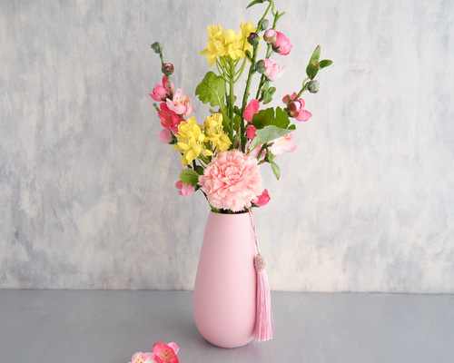 リニューアル✨】ひな祭り 桃の節句 ブーケアレンジ｜ピンク陶器ベース