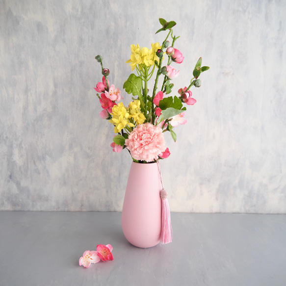 リニューアル✨】ひな祭り 桃の節句 ブーケアレンジ｜ピンク陶器ベース