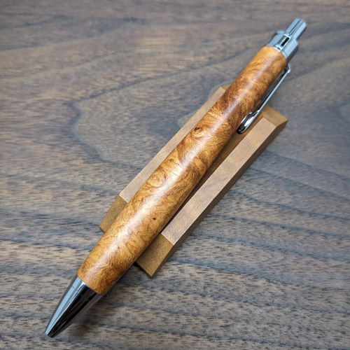 花梨青白瘤ボールペン 新作】花梨瘤杢 ボールペン No.413 ペン・筆記用具 工房 TAISHI