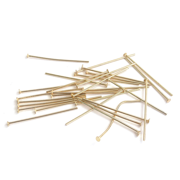 ess86【約8.5g(約100個)】約0.7x25mm Tピン 18KGP サージカルステンレス 金具 2枚目の画像