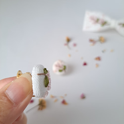 優美な女性に　桜刺繍　イヤリング/ピアス　桜花爛漫 7枚目の画像