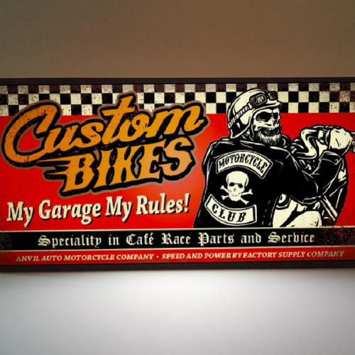 激安の スカル オーダー無料】カスタムバイク 骸骨 ライダー ドクロ 小物・アクセサリー