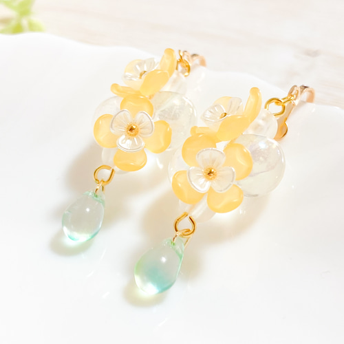 オリジナル手染めビーズ❤ゴールド系♪希少韓国ビーズのカスタム