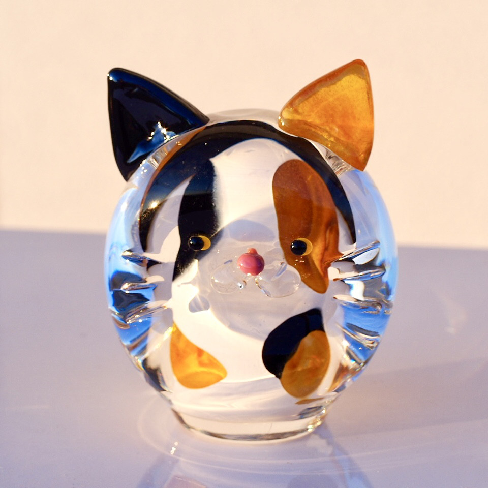 アメリカ ステンドグラス Cat 猫シカゴ美術館グラスマスターズ社にゃんこ