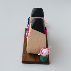 かなり個性的なお雛さま（ろ）《送料無料》ひな人形・雛飾り・桃の節句・プレゼント・木製 7枚目の画像