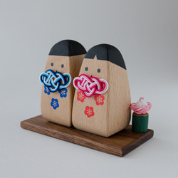 かなり個性的なお雛さま（ろ）《送料無料》ひな人形・雛飾り・桃の節句・プレゼント・木製 3枚目の画像