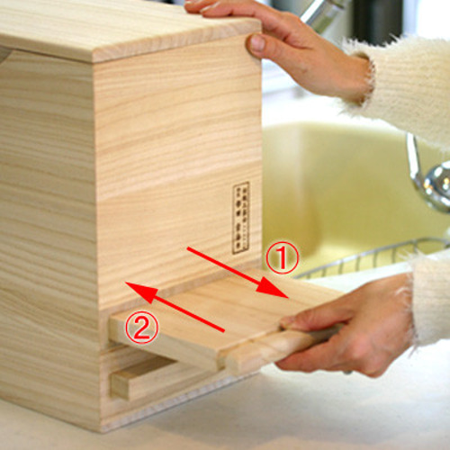 桐製 米びつ 一合計量米櫃 30kgサイズ 保存容器・キャニスター 職人魂