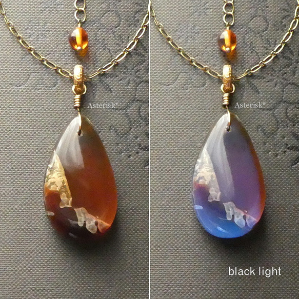 高品質. 18kブルー琥珀ネックレス超極上ブルーアンバー(琥珀)コハク 天然琥珀＞ 魅惑のブルーアンバー 12mm 青の琥珀のネックレス