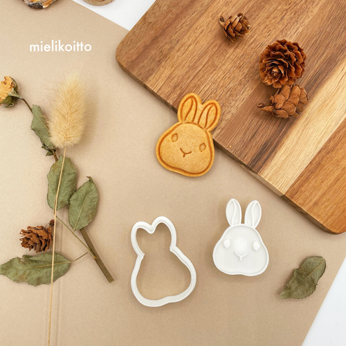 ウサギ クッキーモールド木製製菓型12cm ウサギ【クッキー型・スタンプ